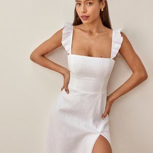 NWT Reformation Spaulding Linen Dress - Size 0